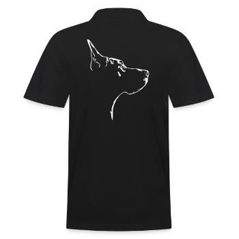 Great Dane Dog Dogs Wilsigns - Men's Polo Shirt - black - Back - Kai (181cm)