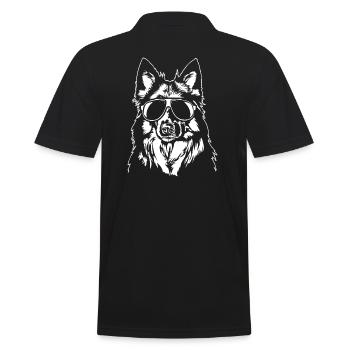 Chodsky Pes cool Portrait Hunde Hund Wilsigns - Männer Poloshirt - Schwarz - Hinten - Kai (181cm)
