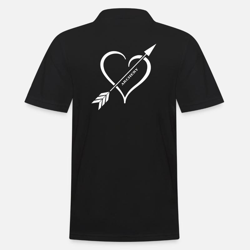 Bogenschießen Bogenparcours Bogenschütze - Männer Poloshirt - Schwarz