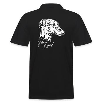 GALGO ESPANOL Portrait Greyhounds Wilsigns - Men's Polo Shirt - black - Back - Kai (181cm)