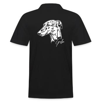 GALGO brindle Portrait Windhunde Windhund Wilsigns - Männer Poloshirt - Schwarz - Hinten - Kai (181cm)