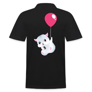 Un hamster Avec un tournesol Accroché - Polo Homme - noir - Dos - Kai (181cm)