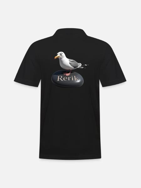 Rerik Ostseebad - Rerik Möwe - Men's Polo Shirt - black