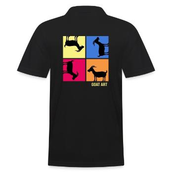 Chèvre « popart-chèvre » barbiche - Polo Homme - noir - Dos - Kai (181cm)