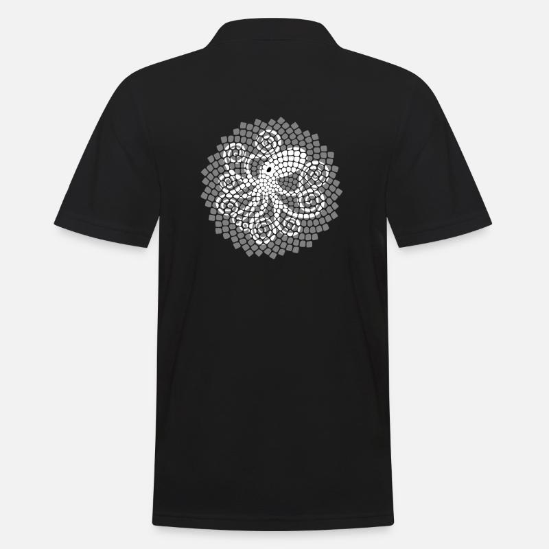 Fibonacci Squid - Männer Poloshirt - Schwarz