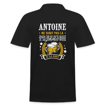 Antoine bière Antoine cadeau antoine fêtes - Polo Homme - noir - Dos - Kai (181cm)
