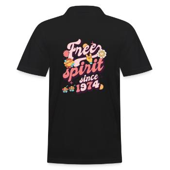 1974 anniversaire vintage né en 1974 - Polo Homme - noir - Dos - Kai (181cm)