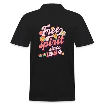 1954 anniversaire vintage né en 1954 - Polo Homme - noir - Dos - Kai (181cm)