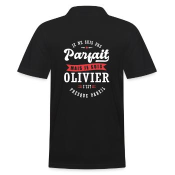 Olivier Parfait Cadeau prenom olivier - Polo Homme - noir - Dos - Kai (181cm)