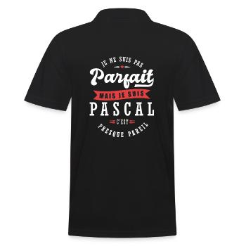Pascal Parfait Cadeau prenom pascal - Polo Homme - noir - Dos - Kai (181cm)