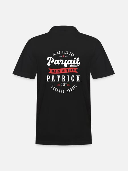 Patrick Parfait Cadeau prenom patrick - Polo Homme - noir