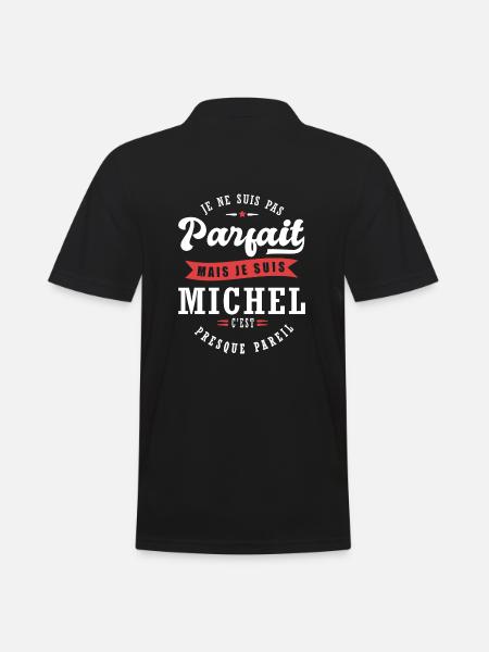 Michel Parfait Cadeau prenom michel - Polo Homme - noir