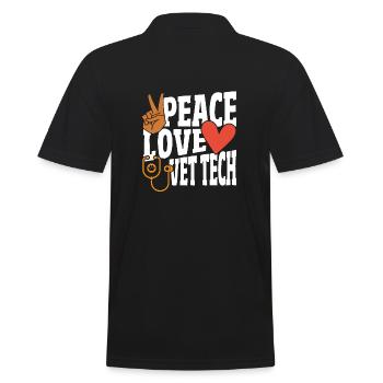 Tierarztschule Tierarzt Beruf Tierarzt - Männer Poloshirt - Schwarz - Hinten - Kai (181cm)