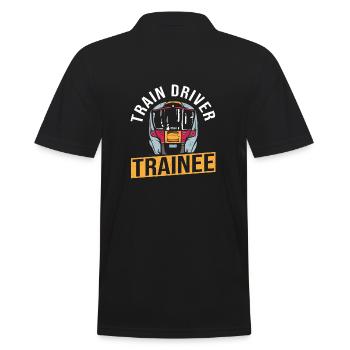 Train Driver Locomotive Train Railway Steam Locomotive - Men's Polo Shirt - black - Back - Kai (181cm)