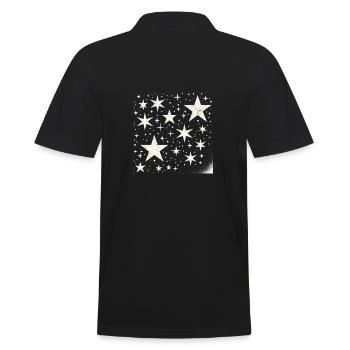 étoiles lumières comète ciel étoile - Polo Homme - noir - Dos - Kai (181cm)