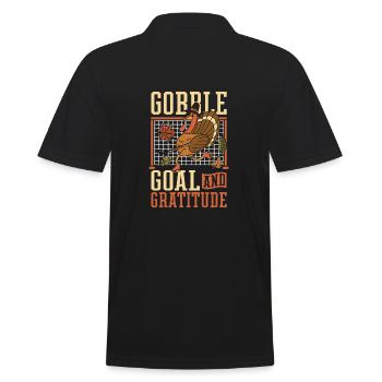 Hockey Thanksgiving Turkey Hockey - Men's Polo Shirt - black - Back - Kai (181cm)