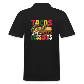 Nachos mexicains, tortillas, tacos et desserts - Polo Homme - noir - Dos - Kai (181cm)