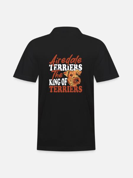 Airedale Rescue Terrier Airedale Terrier - Men's Polo Shirt - black