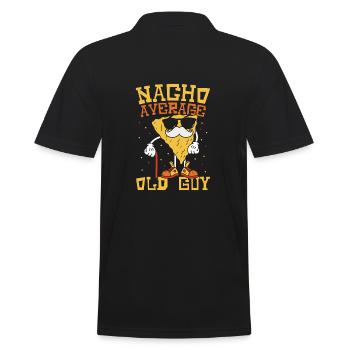 Nacho Alter Mann Nacho Durchschnittsalter Mann - Männer Poloshirt - Schwarz - Hinten - Kai (181cm)