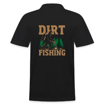 Metalldetektor, großes Fuß-T-Shirt, - Männer Poloshirt - Schwarz - Hinten - Kai (181cm)