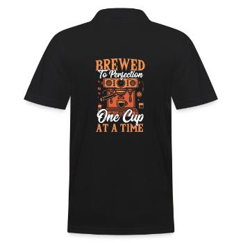Coffee Lover Home Café Coffee Beans Home Barista - Men's Polo Shirt - black - Back - Kai (181cm)