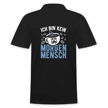 Night owl, late riser, sleepyhead, morning person - Men's Polo Shirt - black - Back - Kai (181cm)