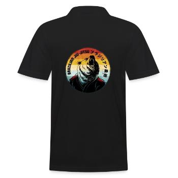 Brazilian Jiu-Jitsu - Männer Poloshirt - Schwarz - Hinten - Kai (181cm)