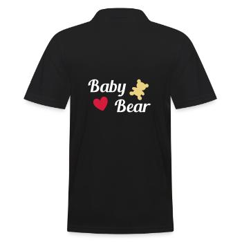 ★ couleurs de conception modifiables ★ baby bear (ours, cœur) - Polo Homme - noir - Dos - Kai (181cm)