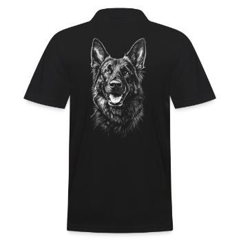 Berger Allemand Portrait Chien Chien - Polo Homme - noir - Dos - Kai (181cm)