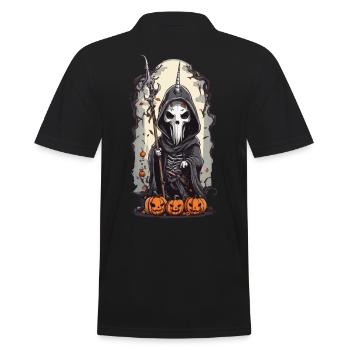 Dark Unicorn Magical Gothic Halloween Spell - Men's Polo Shirt - black - Back - Kai (181cm)