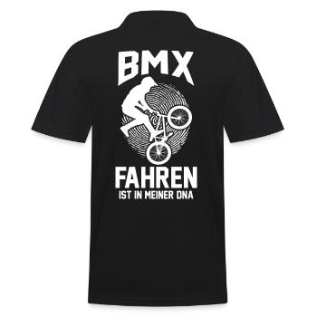 Fahrrad BMX - Männer Poloshirt - Schwarz - Hinten - Kai (181cm)