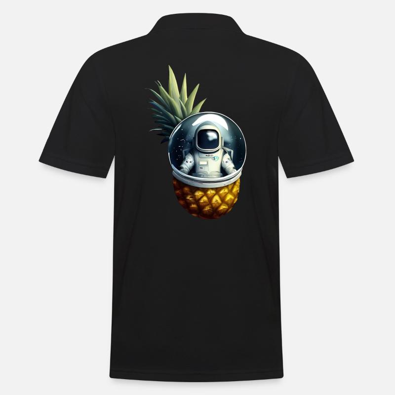 Astronaut in Ananas - Männer Poloshirt - Schwarz