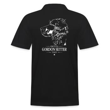 Gordon Setter Dad Hunde Hund Jagdhunde Wilsigns - Männer Poloshirt - Schwarz - Hinten - Kai (181cm)