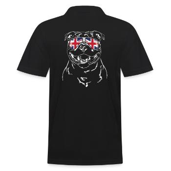 STAFFORDSHIRE BULL TERRIER Union Jack Wilsigns - Polo Homme - noir - Dos - Kai (181cm)