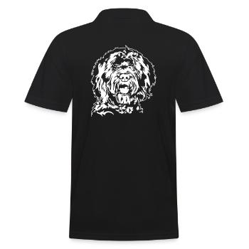 BARBET Chiens Portrait Chien de Chasse Chien Wilsigns - Polo Homme - noir - Dos - Kai (181cm)