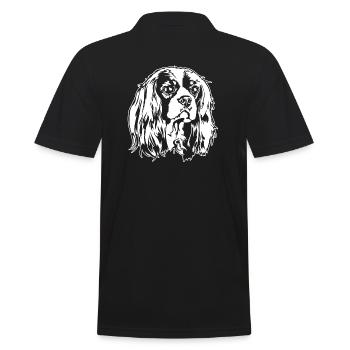CAVALIER KING CHARLES SPANIEL Chien portrait chiens - Polo Homme - noir - Dos - Kai (181cm)