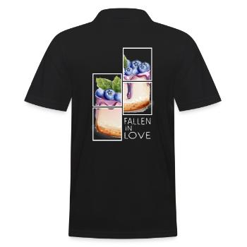 cheesecake blueberry cake cheesecake - Men's Polo Shirt - black - Back - Kai (181cm)