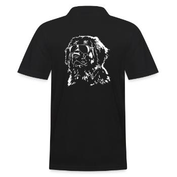 LEONBERGER cool Sonnenbrille Hunde Wilsigns - Männer Poloshirt - Schwarz - Hinten - Kai (181cm)