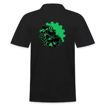 Tractor Tractor Driver Farmer Tractor Rim - Men's Polo Shirt - black - Back - Kai (181cm)
