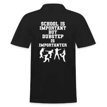 School Is Important But Dubstep Is Importanter - Männer Poloshirt - Schwarz - Hinten - Kai (181cm)