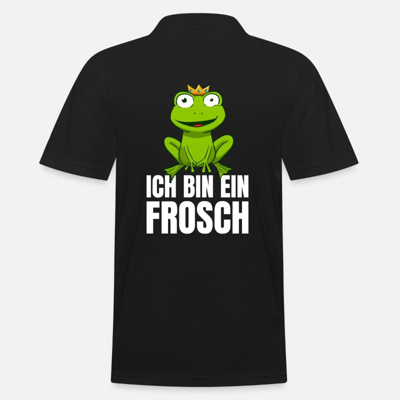 Ich Bin Ein Frosch - Männer Poloshirt - Schwarz