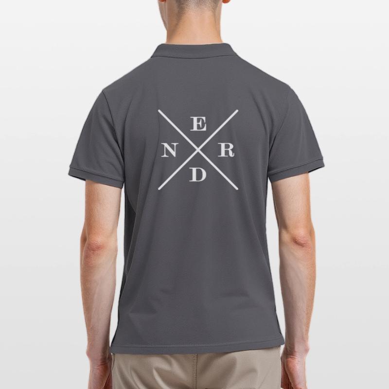 nerdy nerd coder server download error 404 Männer Poloshirt
