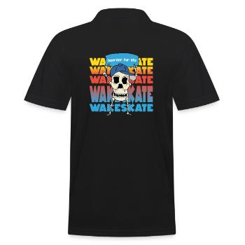 Pensionnat de la vie wakeskate crâne de sports nautiques - Polo Homme - noir - Dos - Kai (181cm)