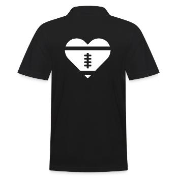 american-football quarterback football-love rugby - Männer Poloshirt - Schwarz - Hinten - Kai (181cm)