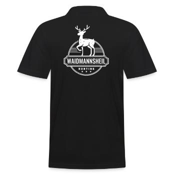 Waidmannsheil Hirsch Jäger Jagd jagen hunting - Männer Poloshirt - Schwarz - Hinten - Kai (181cm)