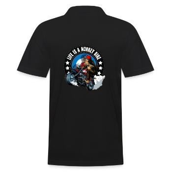 Monkey bike - Men's Polo Shirt - black - Back - Kai (181cm)