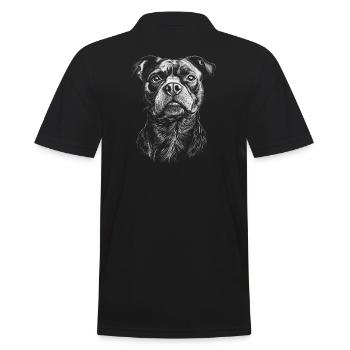 Staffordshire Bull Terrier Portrait Staffie Chiens - Polo Homme - noir - Dos - Kai (181cm)
