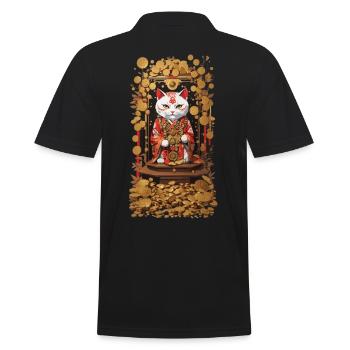 Esthétique Chat porte-bonheur Japon Chat porte-bonheur - Polo Homme - noir - Dos - Kai (181cm)