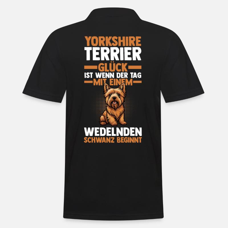 Hund Yorkshire Terrier - Männer Poloshirt - Schwarz
