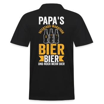 Papa Bière Père Fête des Pères - Polo Homme - noir - Dos - Kai (181cm)